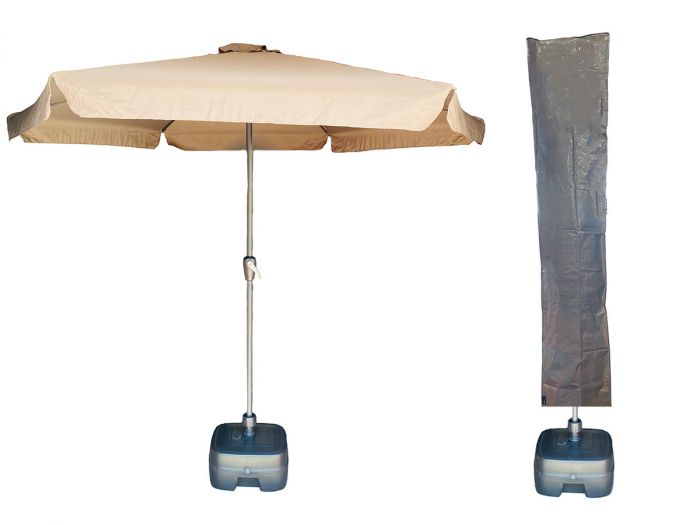 stikstof Lelie barsten CUHOC Urban Taupe parasol met hoes en voet