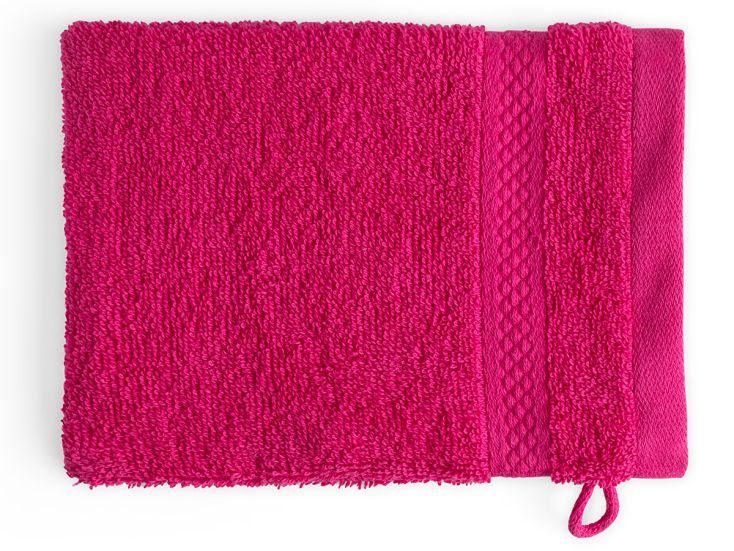 DoubleDry Hotel 16 x 21 cm set van 6 washandjes - roze