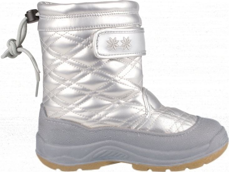 Winter-grip quilt bieber snowboots Jr - Zilver/Grijs