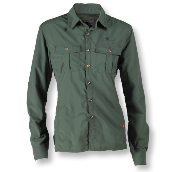 Wolf Camper Lagoon Olive Green dames shirt