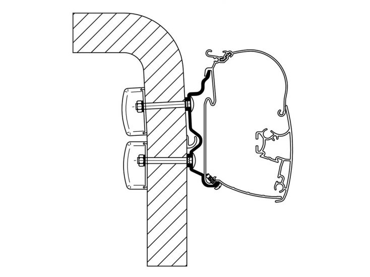 Thule Omnistor adapter hymer camp 99 4,00m