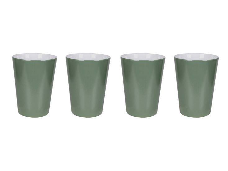 Bo-Camp Two-Tone Green set van 4 melamine bekers