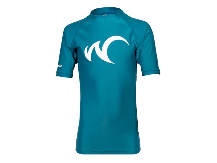 Watrflag Valencia korte mouw UPF 50+ Petrol Kids Rashguard