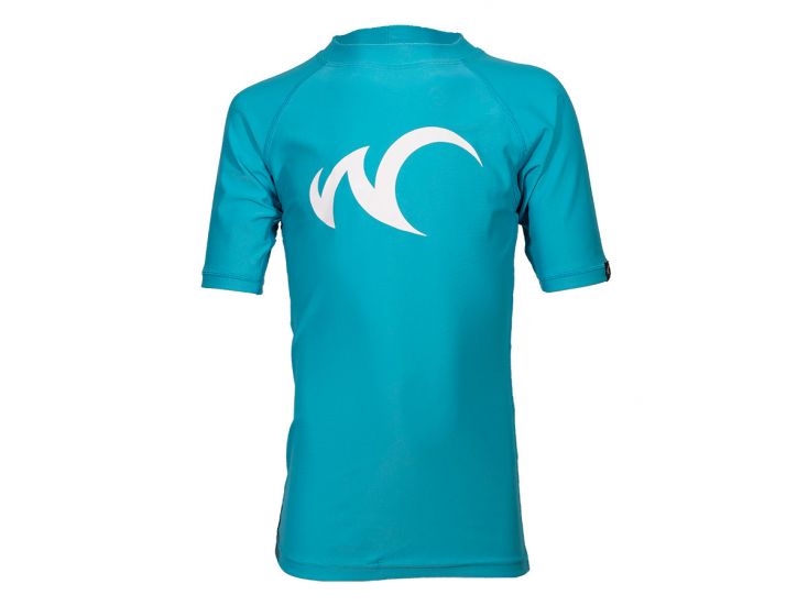 Watrflag Valencia korte mouw UPF 50+ Turquois Kids Rashguard