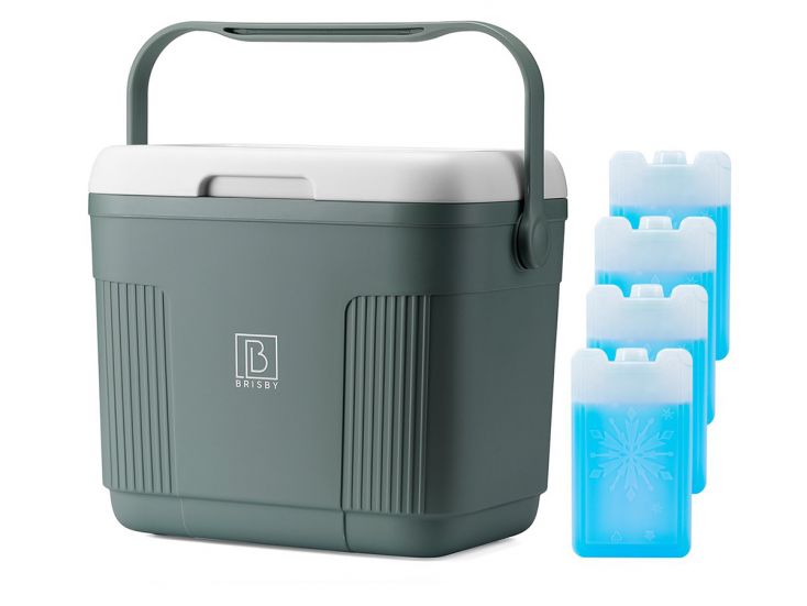 Brisby 22 liter koelbox met 4 koelelementen - Green