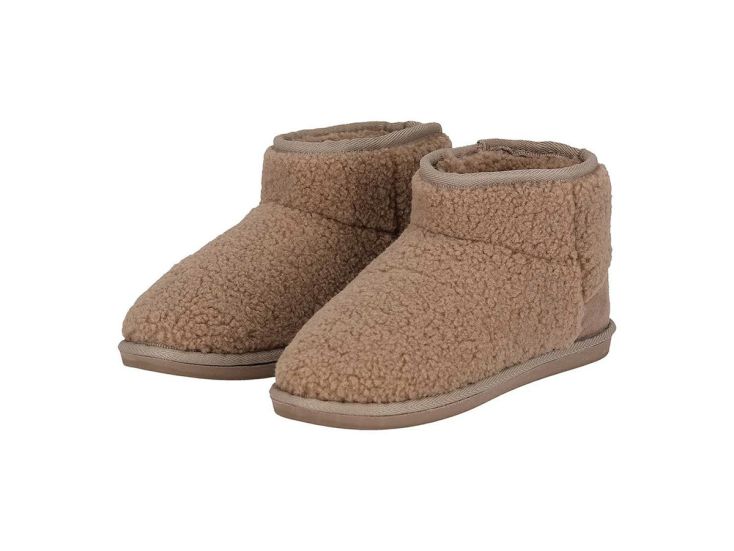 Apollo dames teddy pantoffels - Taupe