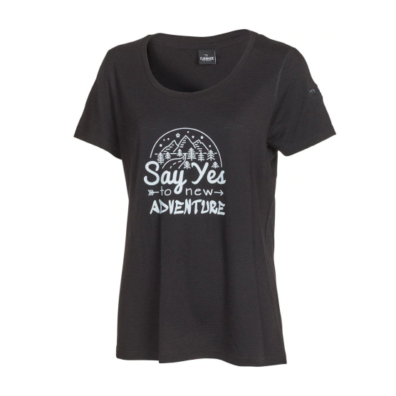 Ivanhoe Meja Adventure zwart dames T-shirt