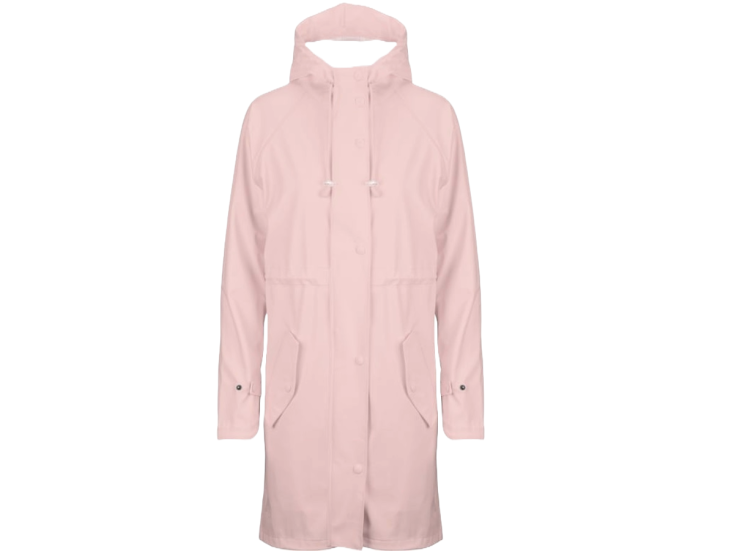 Ralka Mizzle dames regenjas - Licht roze/Wit