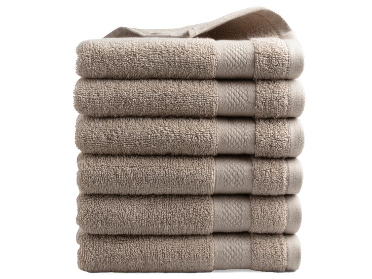 DoubleDry Hotel 50 x 100 cm set van 6 handdoeken - taupe