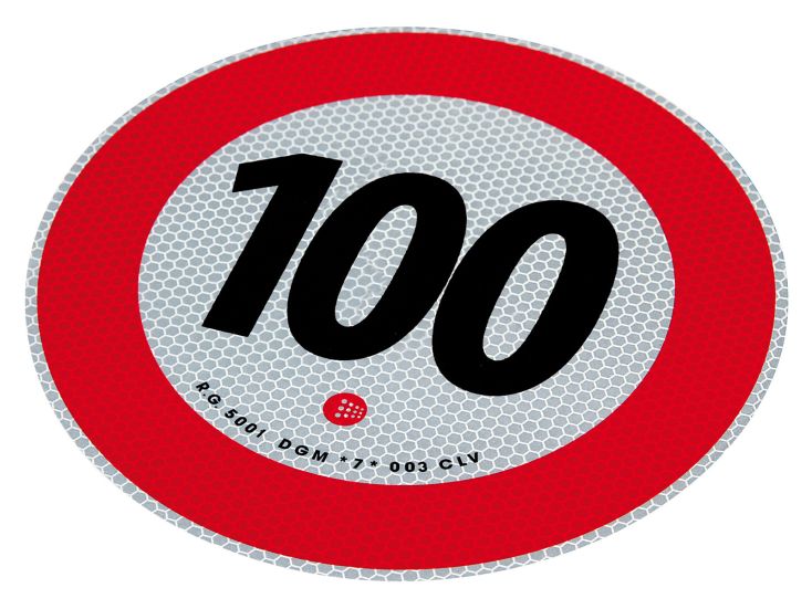 100 km/h markeringssticker