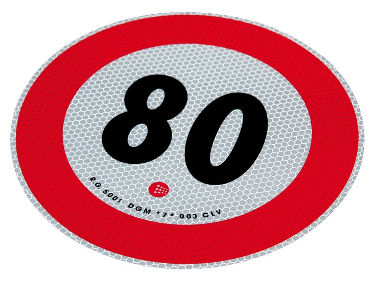 80 km/h markeringsticker