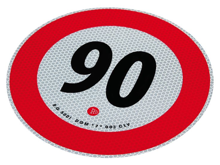 90 km/h markeringssticker