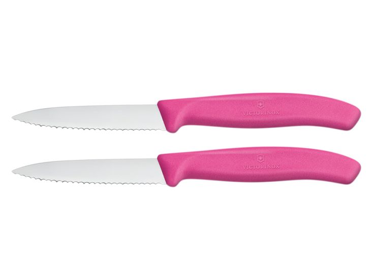 Victorinox Swiss Classic gekartelde schilmesjes set - Pink